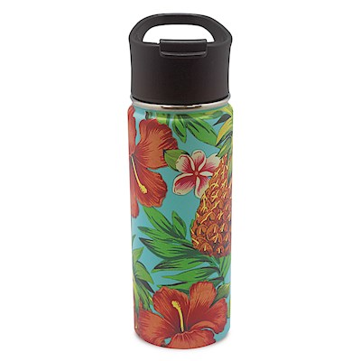 18.6 oz. Island Flask, Tropical Pineapple - Teal