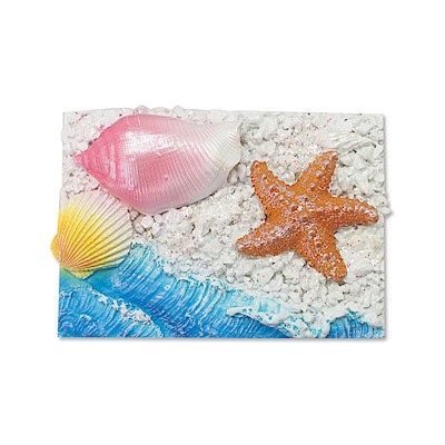 Coastal HP Polyresin Magnet, Rectangle - Starfish