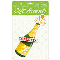 3D Gift Accent, Champagne Bottle