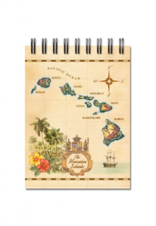 Notebook Small 50-sht, Islands of Hawai‘i - Tan