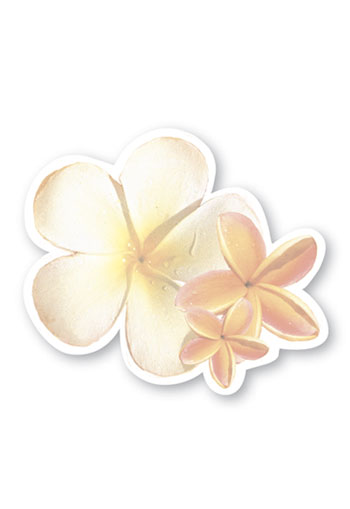 Shaped Aloha Stick'n Notes 50-sht, Plum. Blossoms