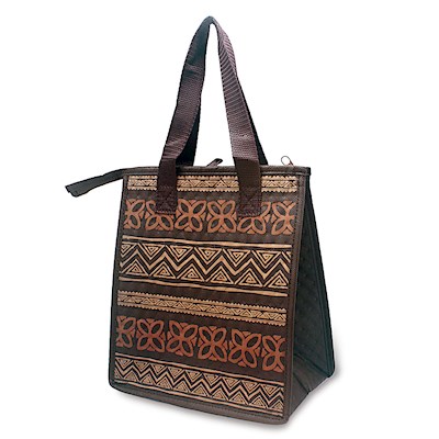 Sm Insulated Tote, Tapa Brown - Quilted