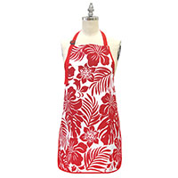 Apron, Hibiscus Floral Red