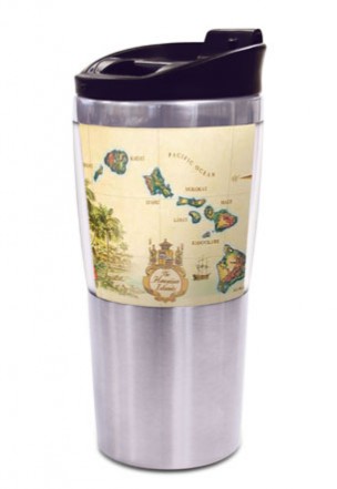 16 oz. Stainless Steel Tumbler, Islands of Hawai'I - Tan - Welcome