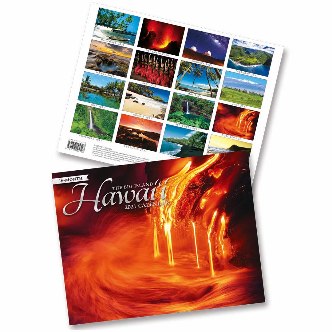 2021 Trade Calendar, Hawaii, the Big Island to the Islands
