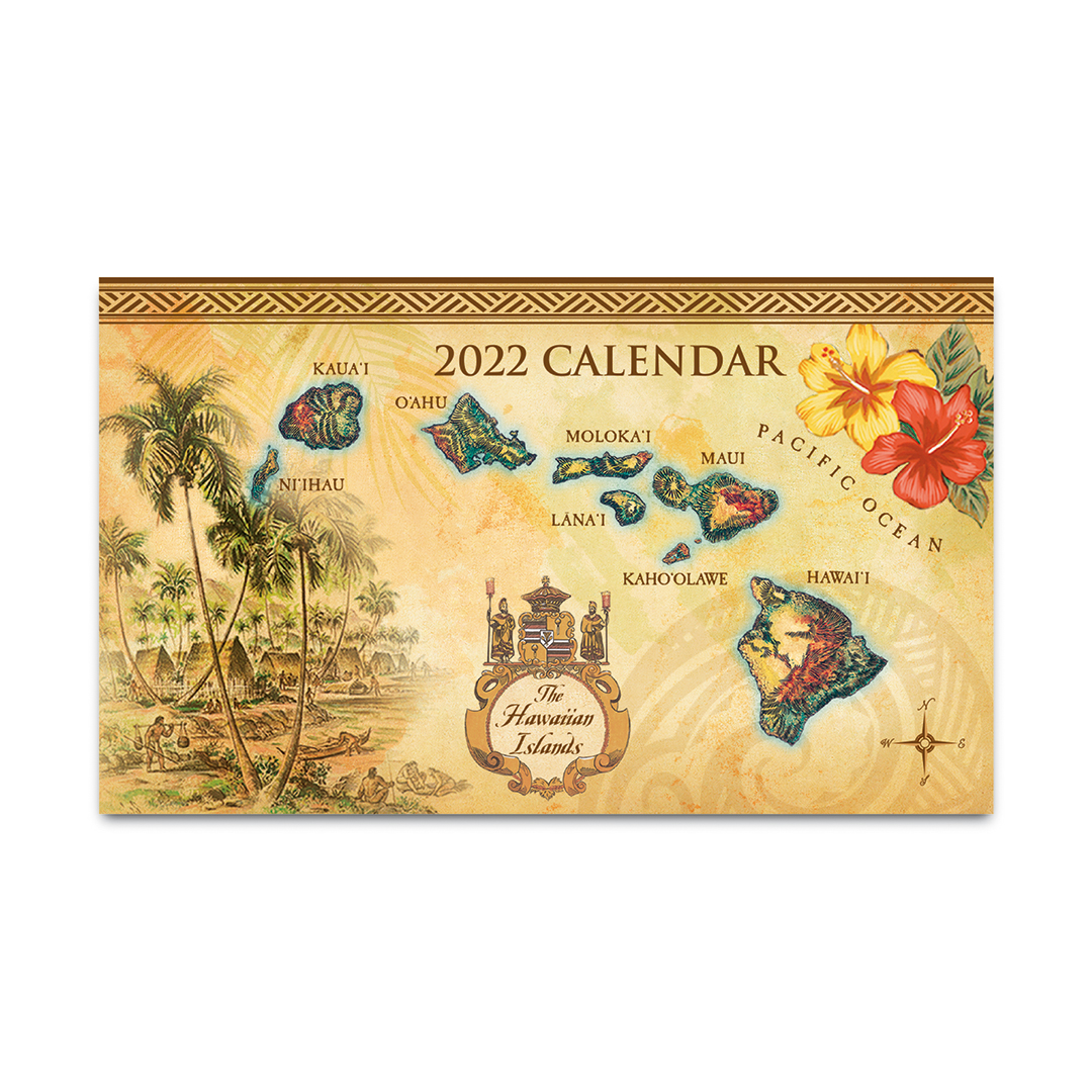 Cal Pckt 2022 Island Of Hawaii, Tan - Welcome To The Islands