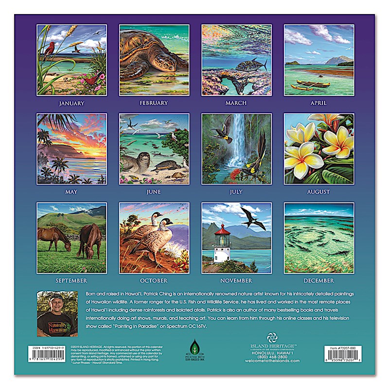 2020 Deluxe Calendar Naturally Hawaiian to the Islands