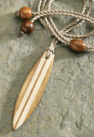 Wooden hotsell surfboard necklace