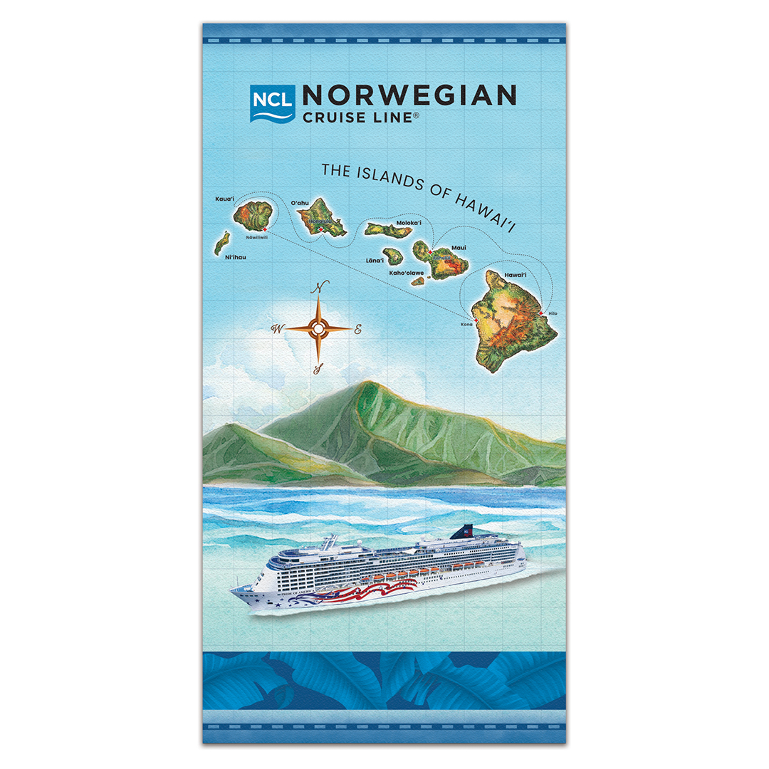 Beach Towel, NCL Island og Hawai'i to the Islands
