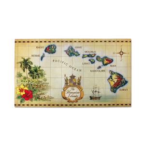 Floor Mat, Islands of Hawaii (Tan)