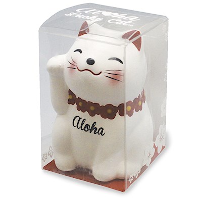 Aloha Lucky Cat, White