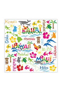 Cocktail Napkins 20-pk, Hawaiian Adventures