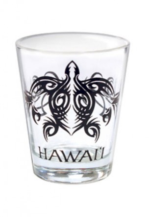 Hawaiian Islands I Love Hawaii Rainbow Shot Glasses Souvenir Tiki Bar Drink Gift 