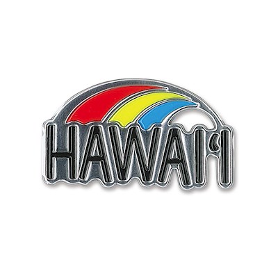 3D Foil Decal, Hawaii Rainbow