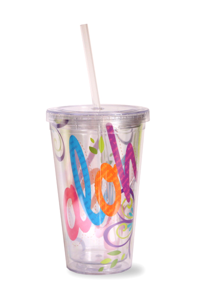 16 oz. Travel Tumbler with Straw, Bold Aloha