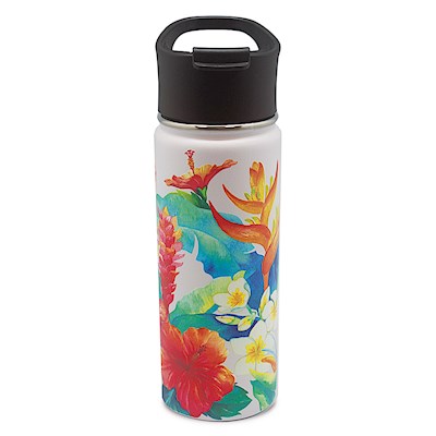 18.6 oz. Island Flask, Island Garden - White