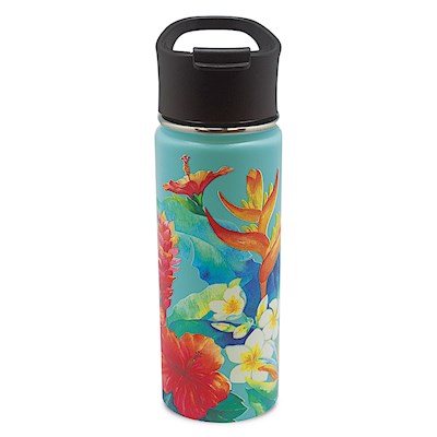 18.6 oz. Island Flask, Island Garden - Teal