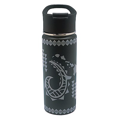 18.6 oz. Island Flask, Tribal Hook - Black