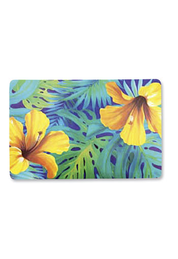 Island Heritage Hawaiian Dish Drying Mats (Hibiscus Floral - Red)