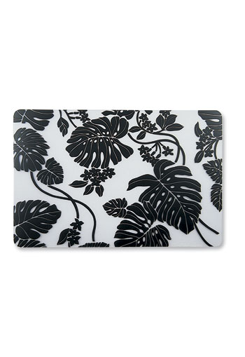 Translucent Placemat, Monstera - Black