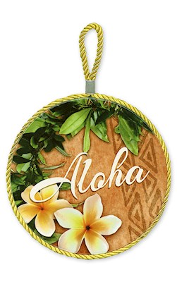 Ceramic Trivet, Aloha Plumeria