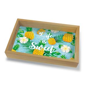 Coastal Wood Tray Small, Life Is Sweet