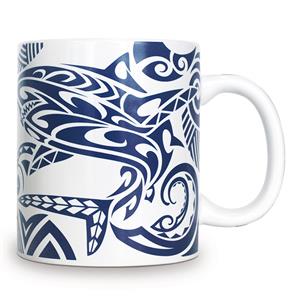 14 oz. Mug Tribal Shark Blue