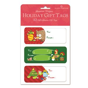 Adhesive Gift Tag 12-pk, Festive Friends