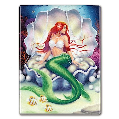 Rectangular Ceramic Magnet, IH Mermaids - Pearl