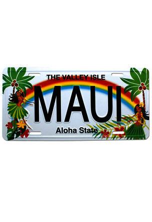 License Plate, Island Hula Honeys Maui