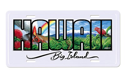 License Plate, Eddy Y, Hawaii - Big Island