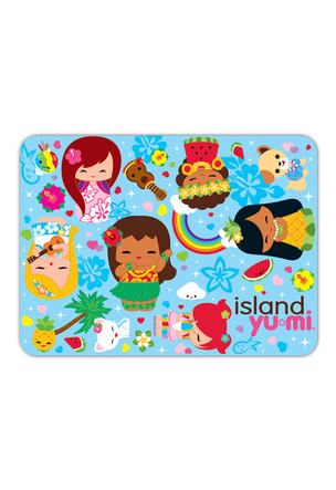 Tin Magnet (Glitter), Island Yumi - Blue