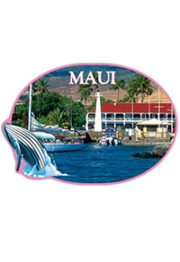 Die-Cut Tin Picture Magnet, Lahaina