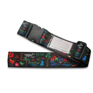 Luggage Strap, Hawaiian Adventures - Black