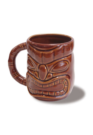 12 oz. Tiki Mug, Dark Brown