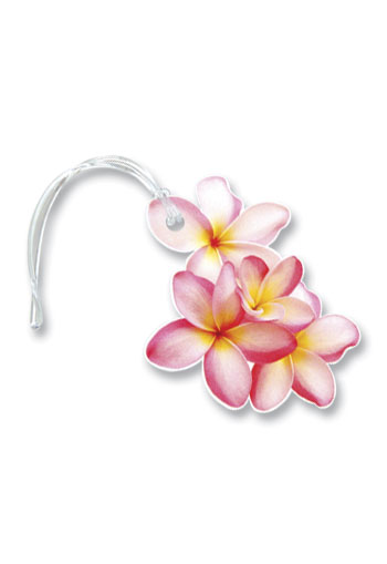 Die-Cut ID Tag, Plumeria