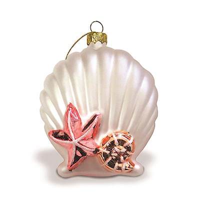 Collectible Glass, Seashell Elegance - White