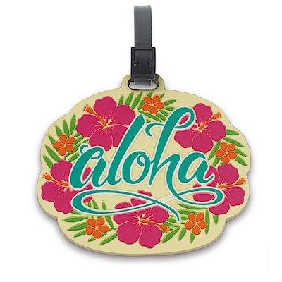 PVC ID/Luggage Tag, Aloha Floral