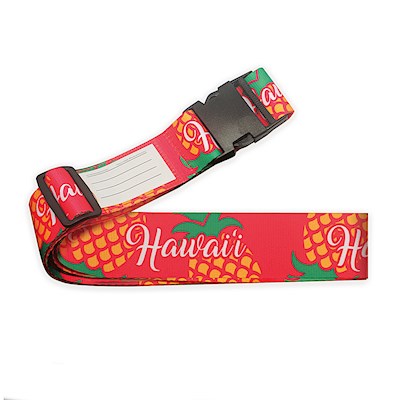 Luggage Strap, Pineapple Hawaii - Pink