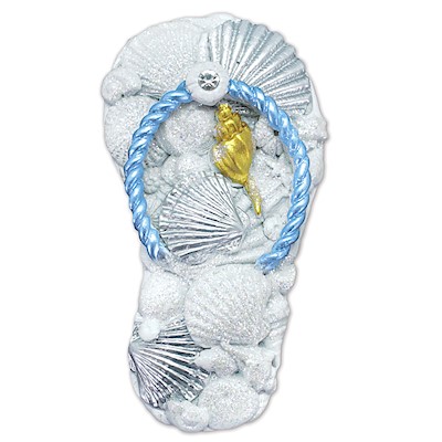 Coastal HP Polyresin Magnet, Shells Slipper