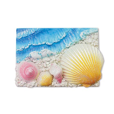 Coastal HP Polyresin Magnet, Rectangle - 4 Shells