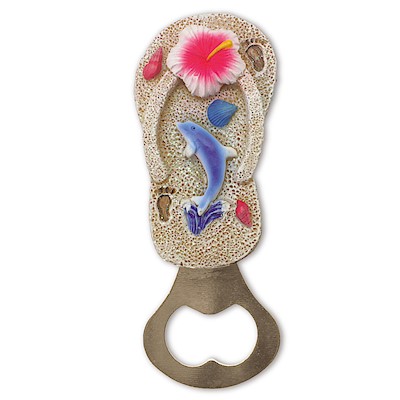 Coastal HP Polyresin Magnet, Slipper Bottle Opener