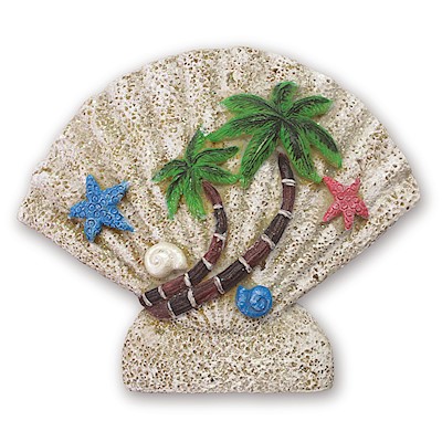 Coastal HP Polyresin Magnet, Shell Palms