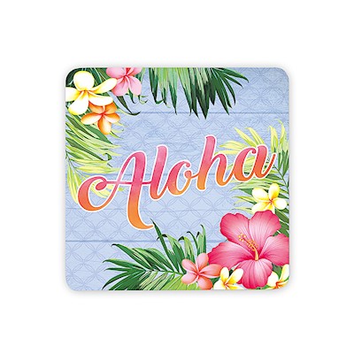 Coastal Wooden Magnet, Aloha Palm