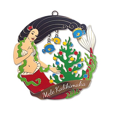 Metal Die-Cut Ornament, Mele Mermaid