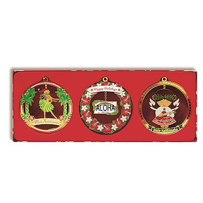 3-pk Die-Cut Ornament, Island Merriment 2