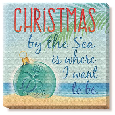 Holiday Canvas Art, Christmas by the Beach