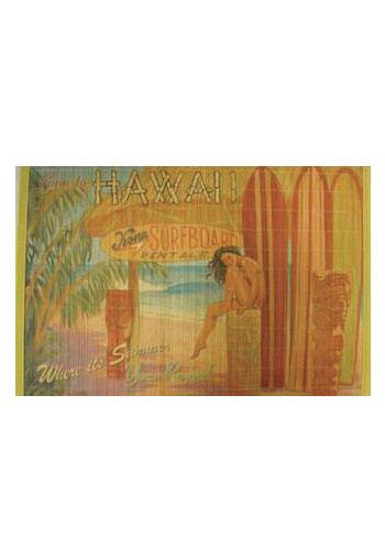 Bamboo Placemat, Kona Surfboard Rentals