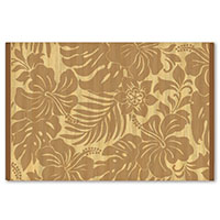 Bamboo Placemat, Hibiscus Floral - Coffee