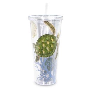 24 oz. Travel Tumbler with Straw, Honu Voyage